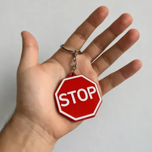 Stop Tabelası Anahtarlık
